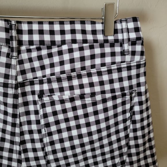 Express Black and White Gingham Plaid High Rise Shortie - Picture 10 of 15